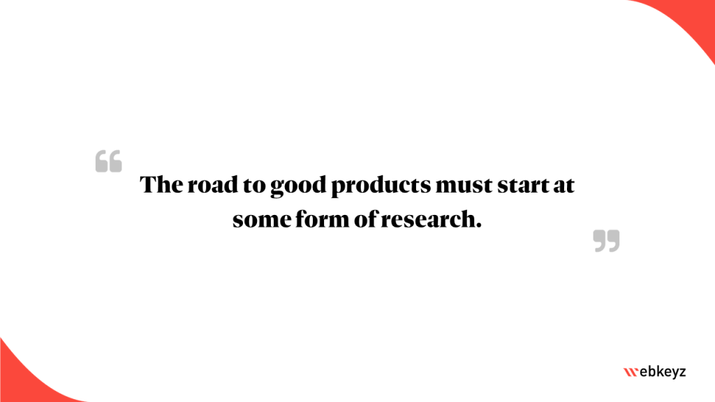 Highlight: The road to good products must start at some form of research